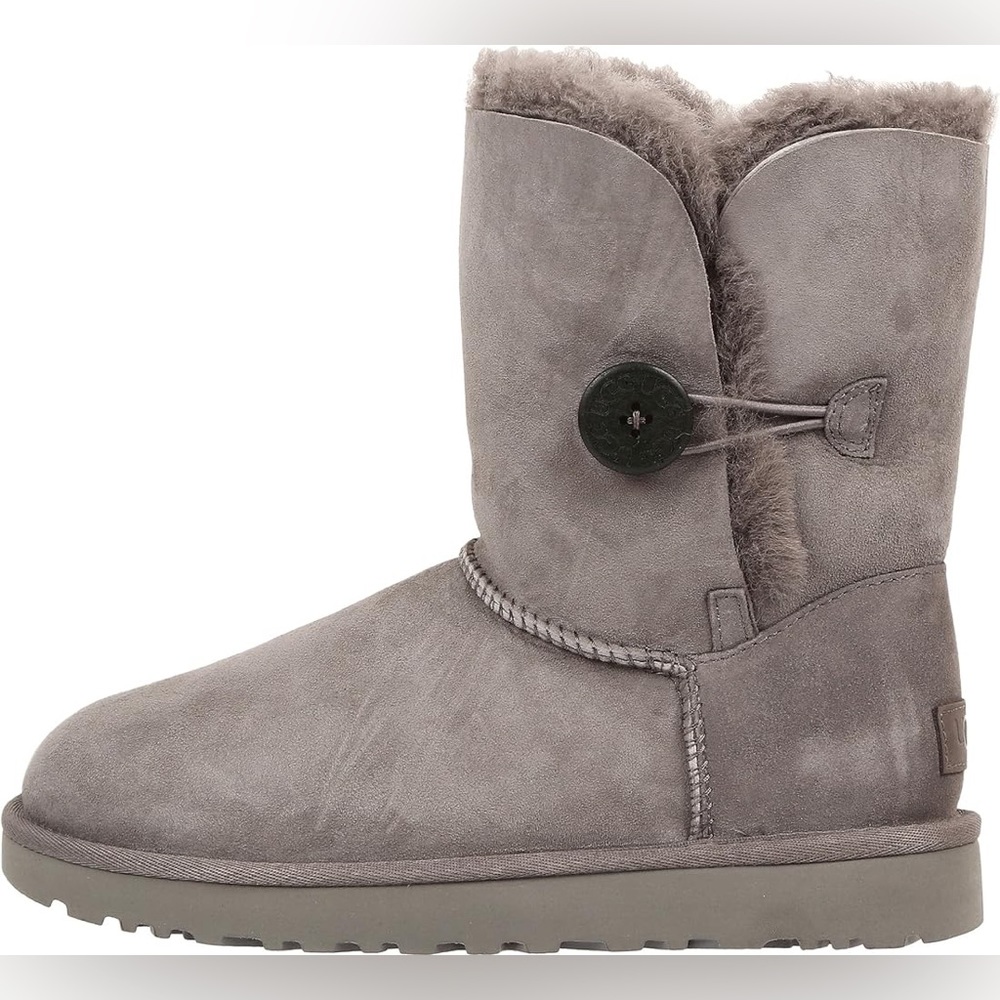 Ugg Pre-Owned Women's Bailey Button II Gray Boots size 7